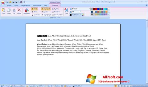 Skärmdump DocX Reader för Windows 7