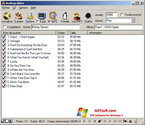 Skärmdump Audiograbber för Windows 7