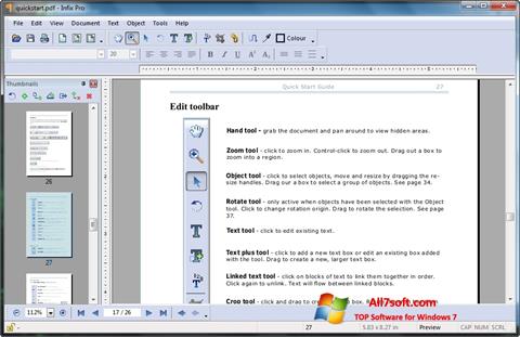 Skärmdump Infix PDF Editor för Windows 7