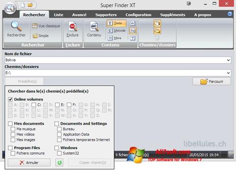 Skärmdump Super Finder XT för Windows 7