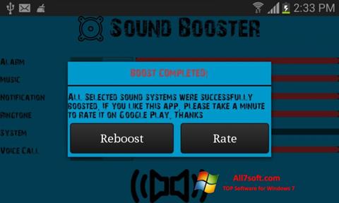 Skärmdump Sound Booster för Windows 7