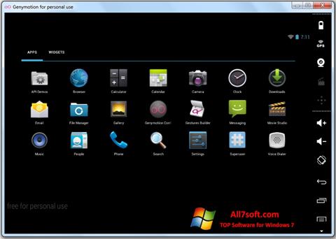 Skärmdump Genymotion för Windows 7