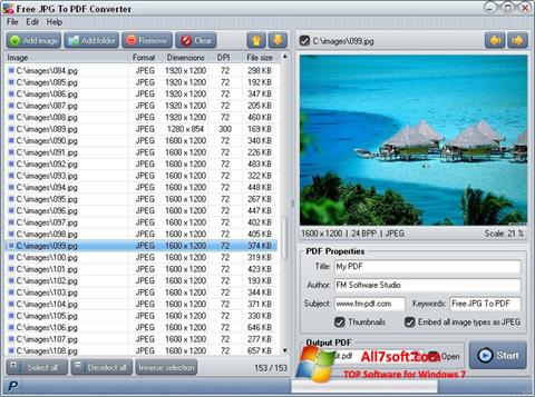 Skärmdump Image To PDF Converter för Windows 7