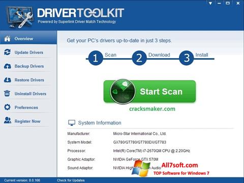 Skärmdump Driver Toolkit för Windows 7