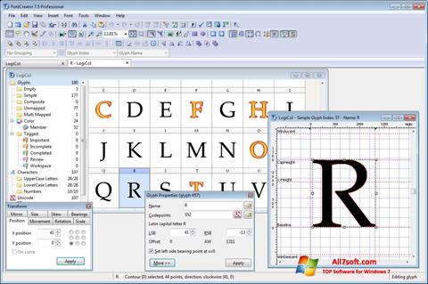 Skärmdump Font Creator för Windows 7