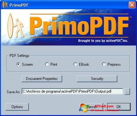 Skärmdump PrimoPDF för Windows 7
