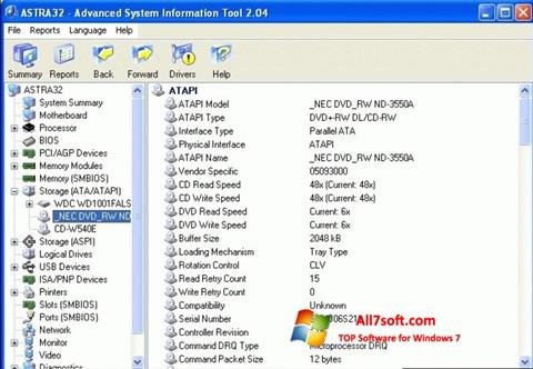 Skärmdump ASTRA32 för Windows 7