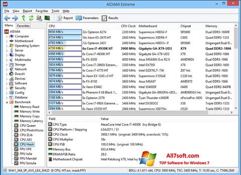 Skärmdump AIDA32 för Windows 7