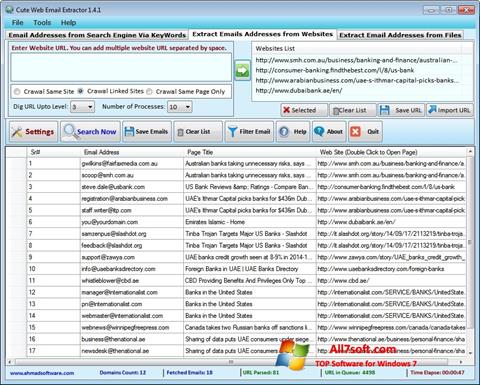 Skärmdump eMail Extractor för Windows 7