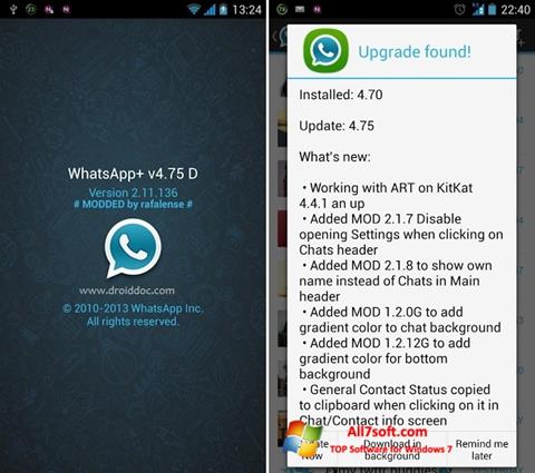 Skärmdump WhatsApp Plus för Windows 7
