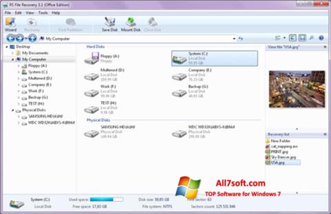 Skärmdump RS File Recovery för Windows 7