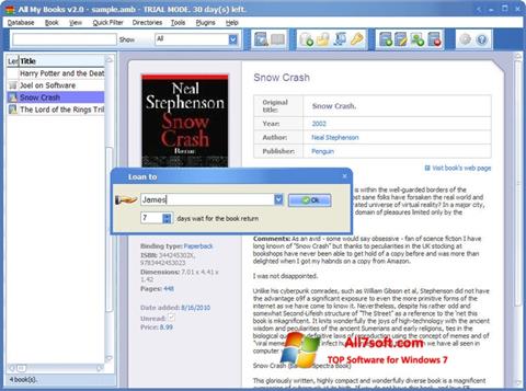 Skärmdump All My Books för Windows 7