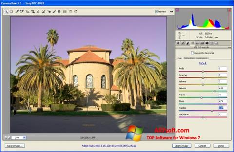 Skärmdump Adobe Camera Raw för Windows 7