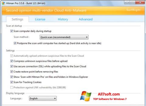 Skärmdump HitmanPro för Windows 7