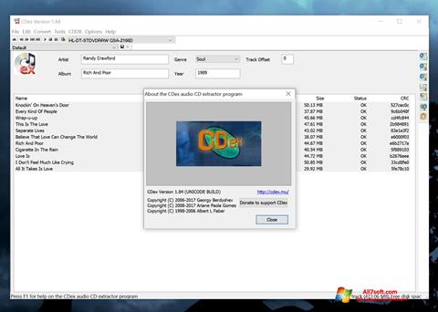 Skärmdump CDex för Windows 7