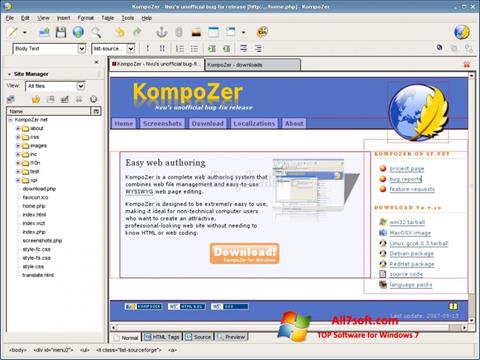 Skärmdump KompoZer för Windows 7