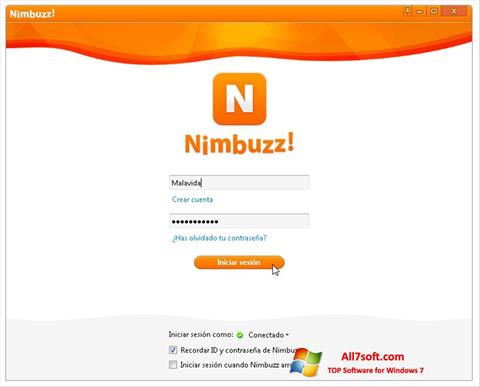 Skärmdump Nimbuzz för Windows 7