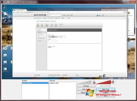 Skärmdump Open Broadcaster Software för Windows 7