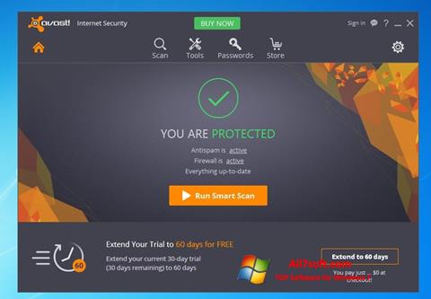 Skärmdump Avast Internet Security för Windows 7