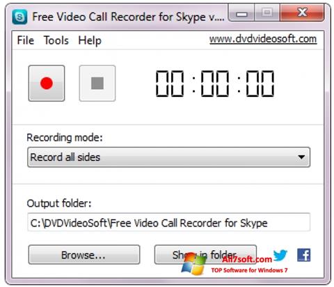 Skärmdump Free Video Call Recorder for Skype för Windows 7