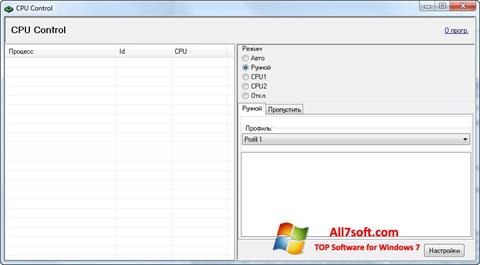 Skärmdump CPU-Control för Windows 7