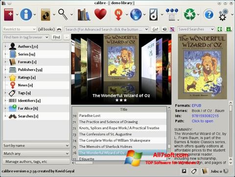 Skärmdump Calibre för Windows 7