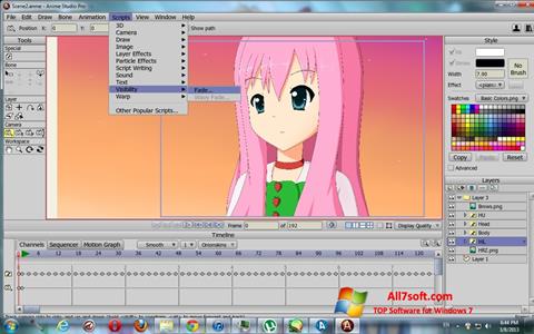 Skärmdump Anime Studio för Windows 7