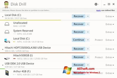 Skärmdump Disk Drill för Windows 7
