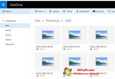Skärmdump OneDrive för Windows 7