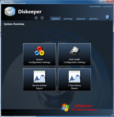 Skärmdump Diskeeper för Windows 7