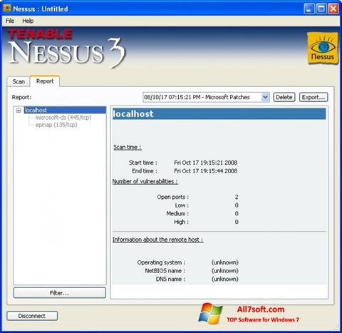 Skärmdump Nessus för Windows 7