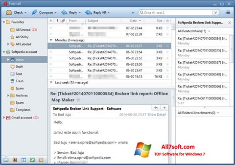 Skärmdump FoxMail för Windows 7