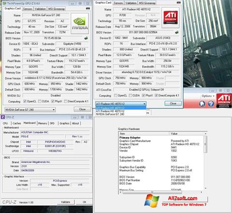 Skärmdump GPU-Z för Windows 7