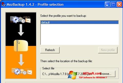 Skärmdump MozBackup för Windows 7