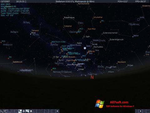 Skärmdump Stellarium för Windows 7