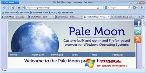 Skärmdump Pale Moon för Windows 7