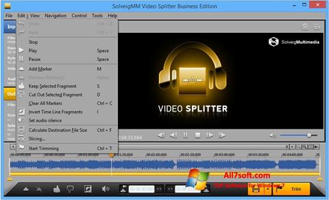 Skärmdump SolveigMM Video Splitter för Windows 7