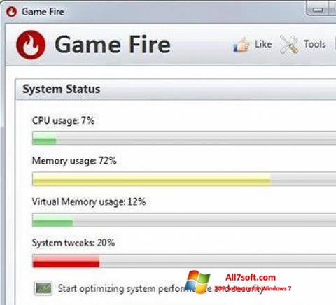 Skärmdump Game Fire för Windows 7