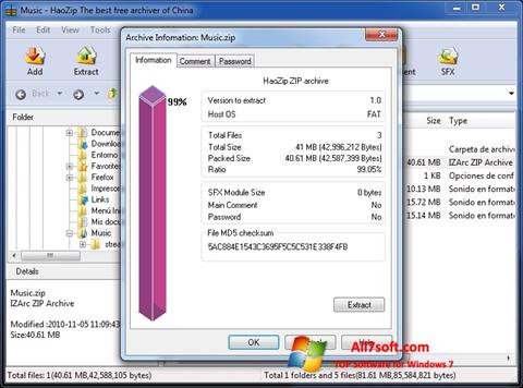 Skärmdump HaoZip för Windows 7