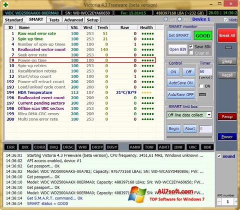 Skärmdump Victoria för Windows 7