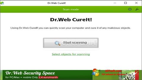 Skärmdump Dr.Web CureIt för Windows 7