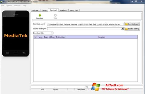 Skärmdump FlashTool för Windows 7