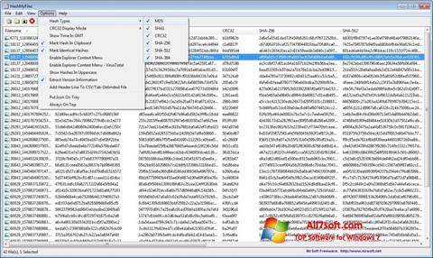 Skärmdump HashMyFiles för Windows 7