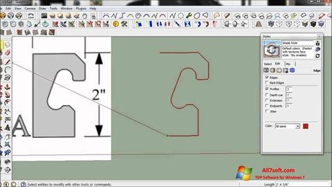 Skärmdump SketchUp för Windows 7