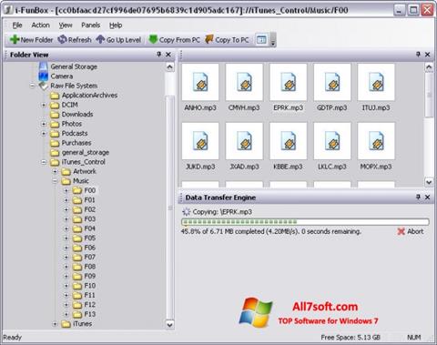 Skärmdump iFunBox för Windows 7