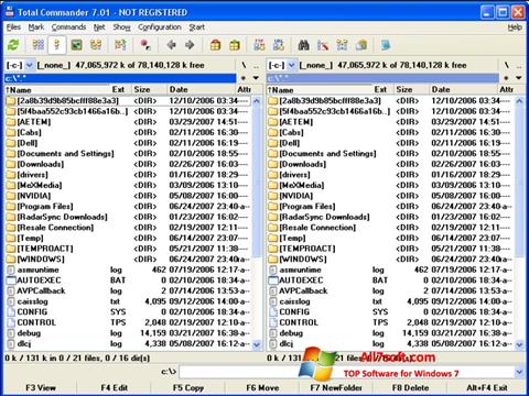 Skärmdump Total Commander för Windows 7