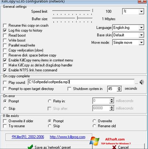 Skärmdump KillCopy för Windows 7