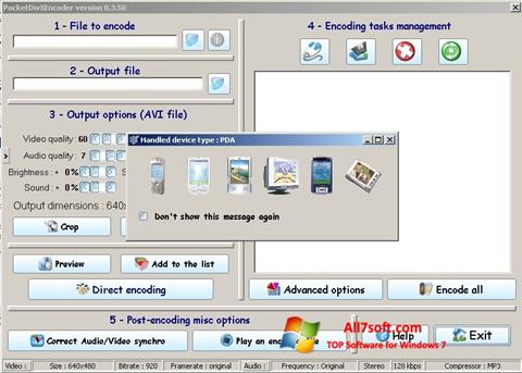 Skärmdump PocketDivXEncoder för Windows 7