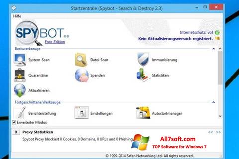 Skärmdump SpyBot för Windows 7