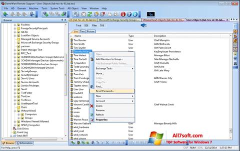 Skärmdump Remote Administration Tool för Windows 7